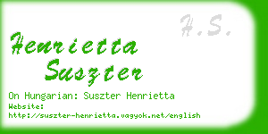 henrietta suszter business card